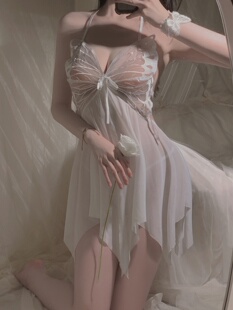 夏季蕾丝内衣性感暗示睡衣四件套火辣纯欲睡裙若隐若现大码家居服