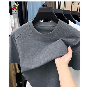 套头宽松休闲T恤透气 男士 稻草人短袖 t恤男圆领夏季