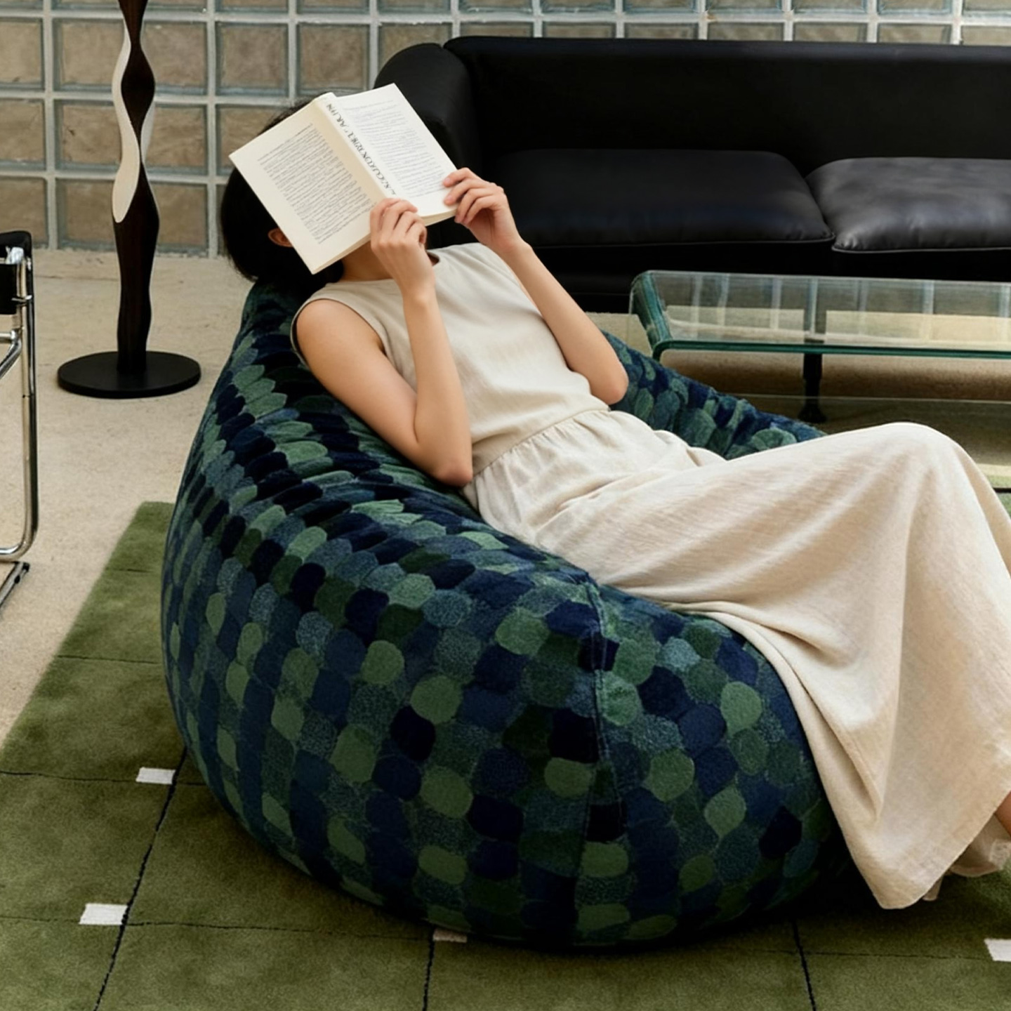 懒人沙发豆袋榻榻米客厅阳台卧室单人沙发可躺可睡小沙发躺椅