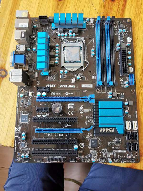 拆机微星Z77A-G43+i53470功能全好板U一