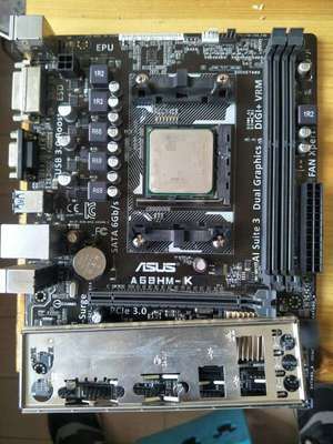 成色超新的华硕A68HM-K套装便宜处理了
