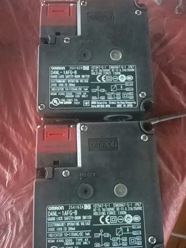 Omron欧姆龙电磁锁定安全门限位开关D4NL-1AFG-