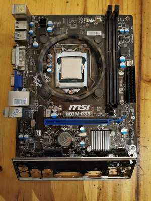 拆机微星H81M-P33+i34130处理器