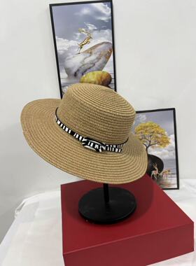 平顶时尚礼帽春夏草帽出游民族防晒沙滩遮阳帽子复古度假