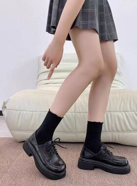 35757-03极简风增高薄款透气秋季乐福鞋单鞋百搭女鞋复古