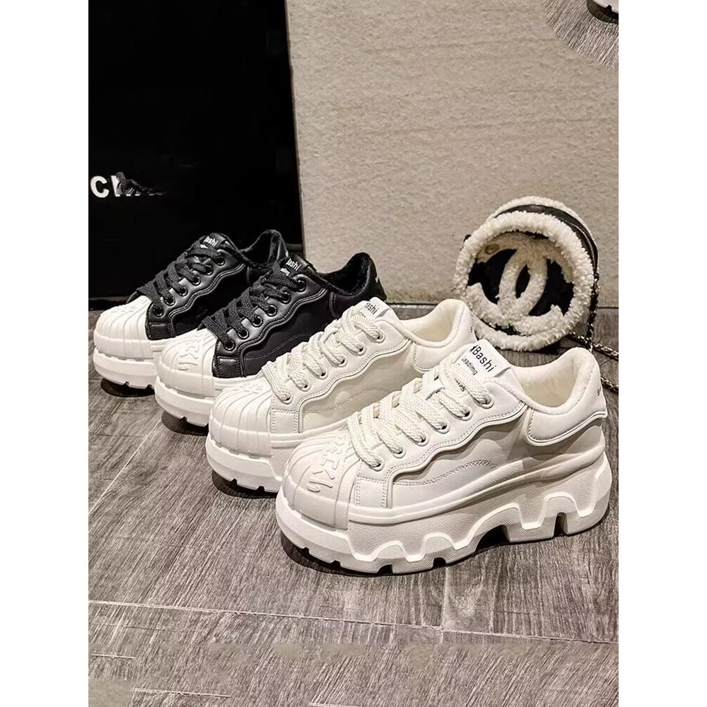 5866新款小白鞋网面休闲鞋时尚潮款老爹鞋百搭运动鞋贝壳头女