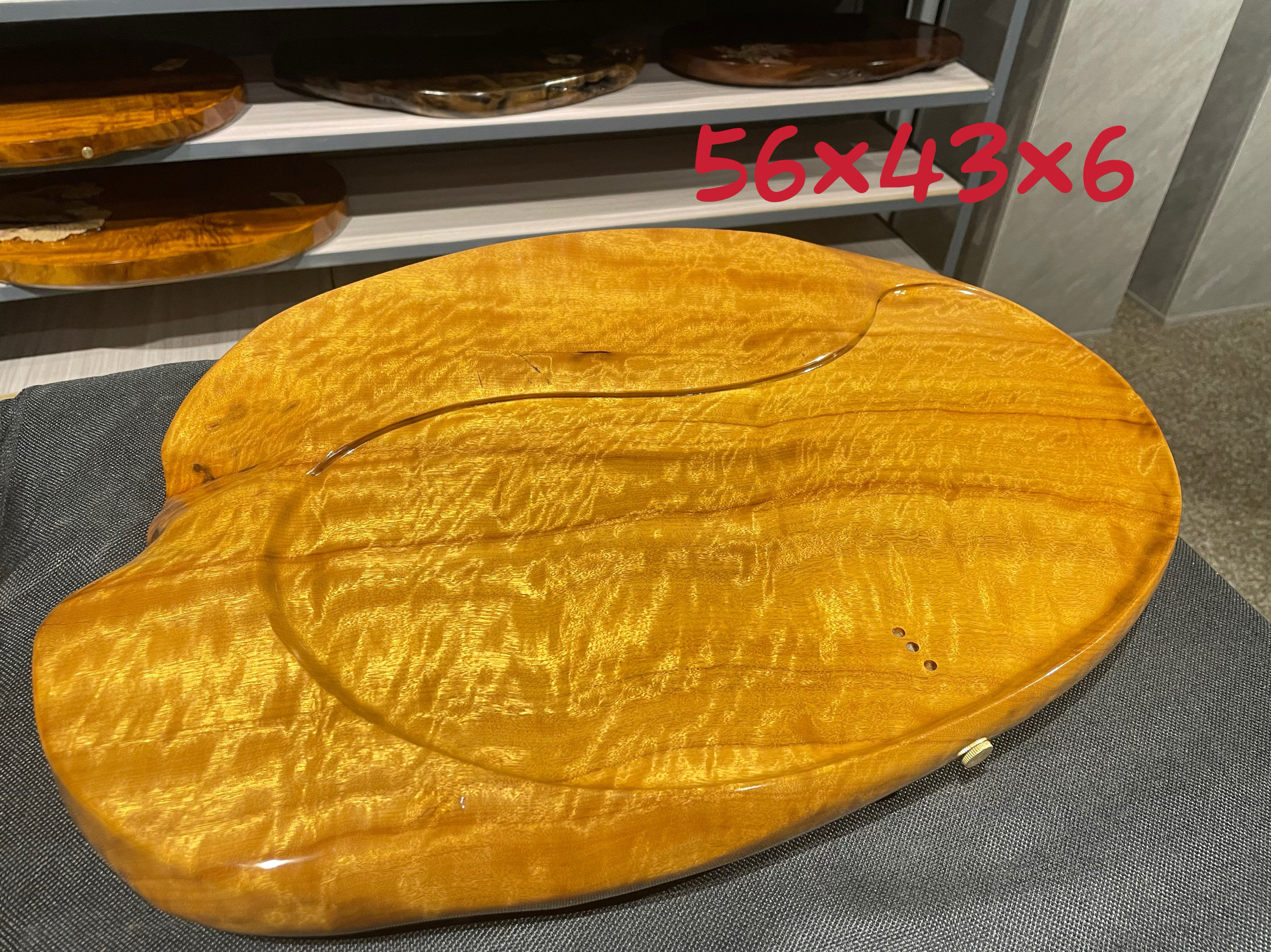 四川雅安枯木金丝楠木 小叶桢楠 水波纹 手工制作 茶盘