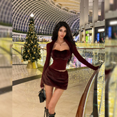 暖绵羊绒 冬日氛围感三件套 带胸垫 HELEN 抹胸坎肩开衫 &毛绒半裙