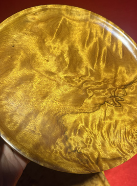 金丝楠木果盘圆盘水果盘瓜果盘实木家居摆件