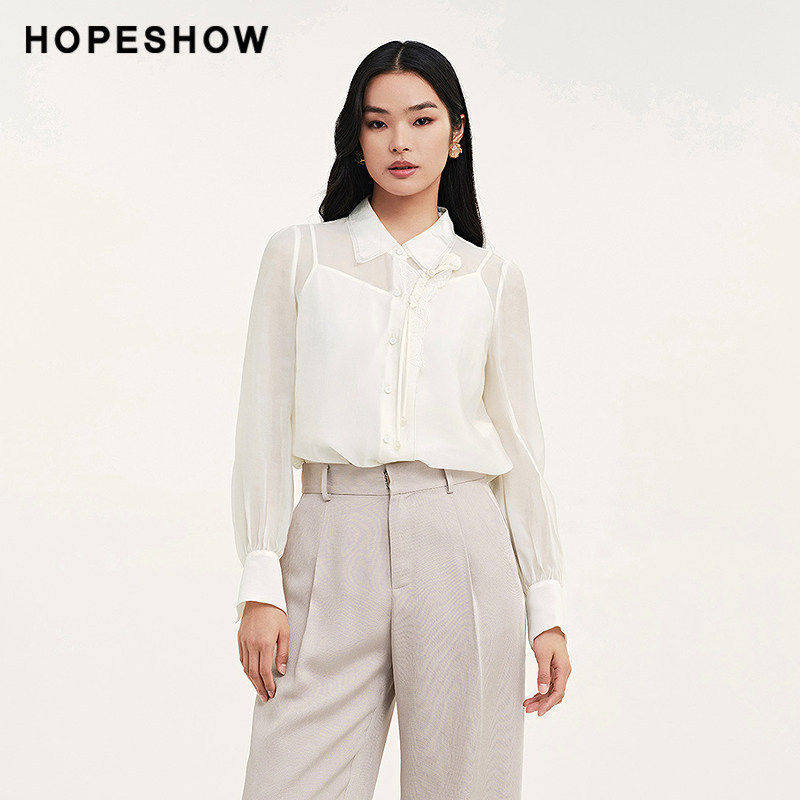 【日常价】红袖2024秋新款女装蝴蝶刺绣单排扣翻领衬衫,女装/女士精品,衬衫,淘宝优惠券,粉丝福利购,淘宝优惠卷