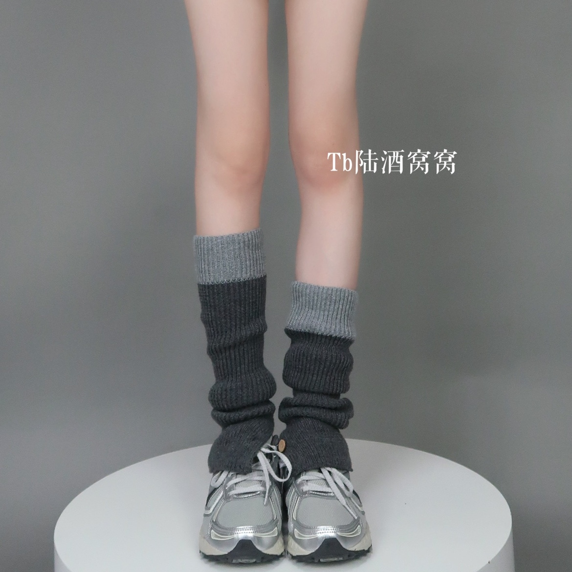 堆堆袜秋冬腿套袜套拼色