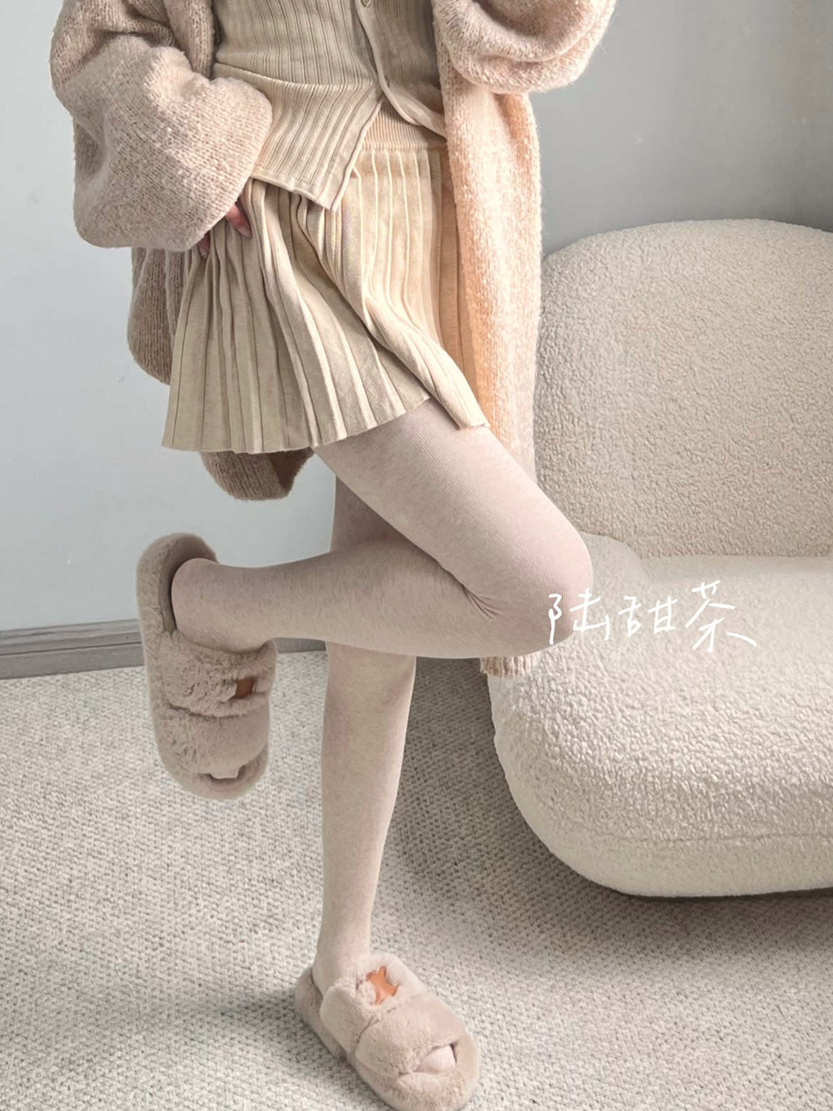 加厚连裤袜秋冬显瘦白色保暖