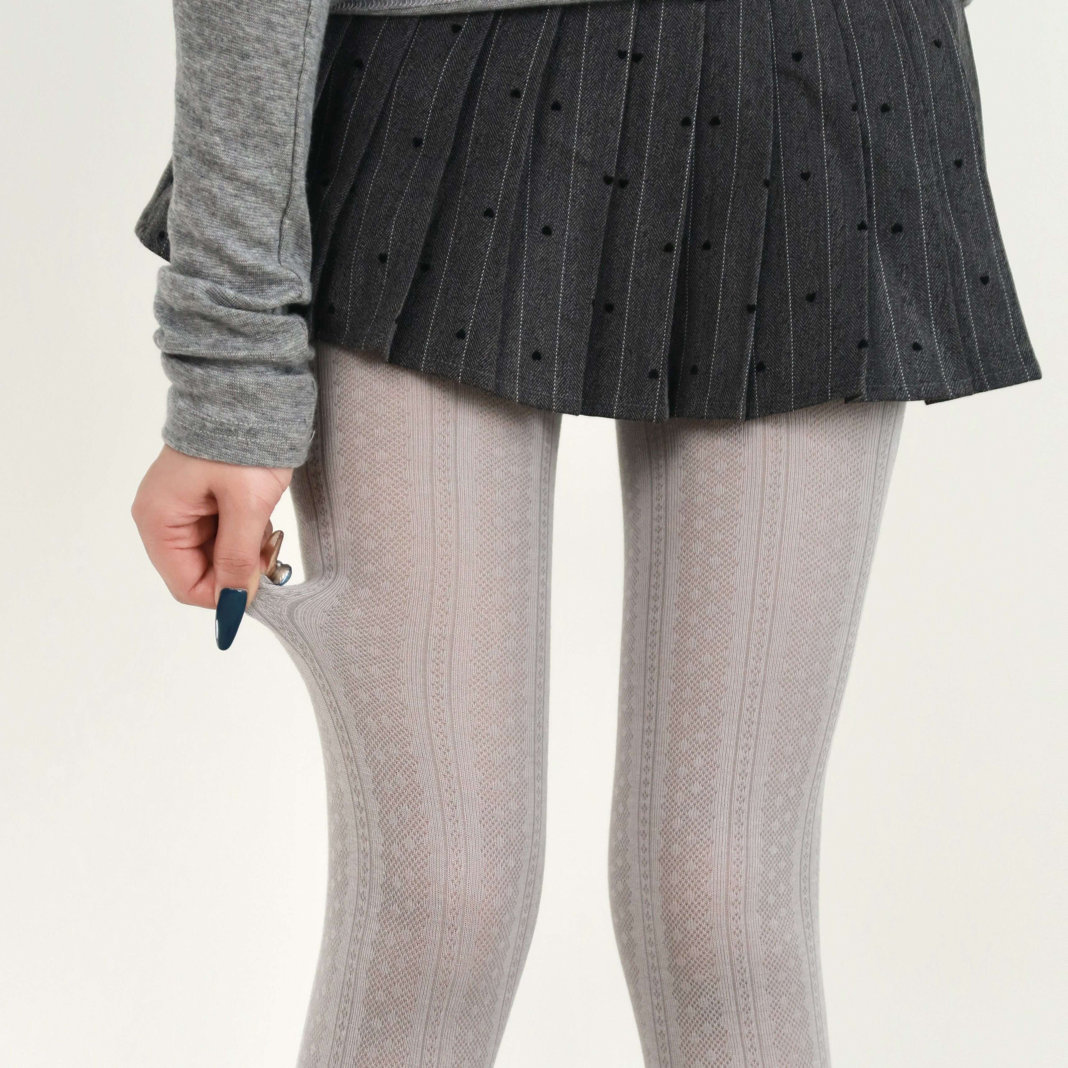 秋冬蕾丝波点灰色保暖连裤袜女日系复古麻花竖条纹微压显瘦打底裤,女士内衣/男士内衣/家居服,连裤袜/打底袜,淘宝优惠券,粉丝福利购,淘宝优惠卷