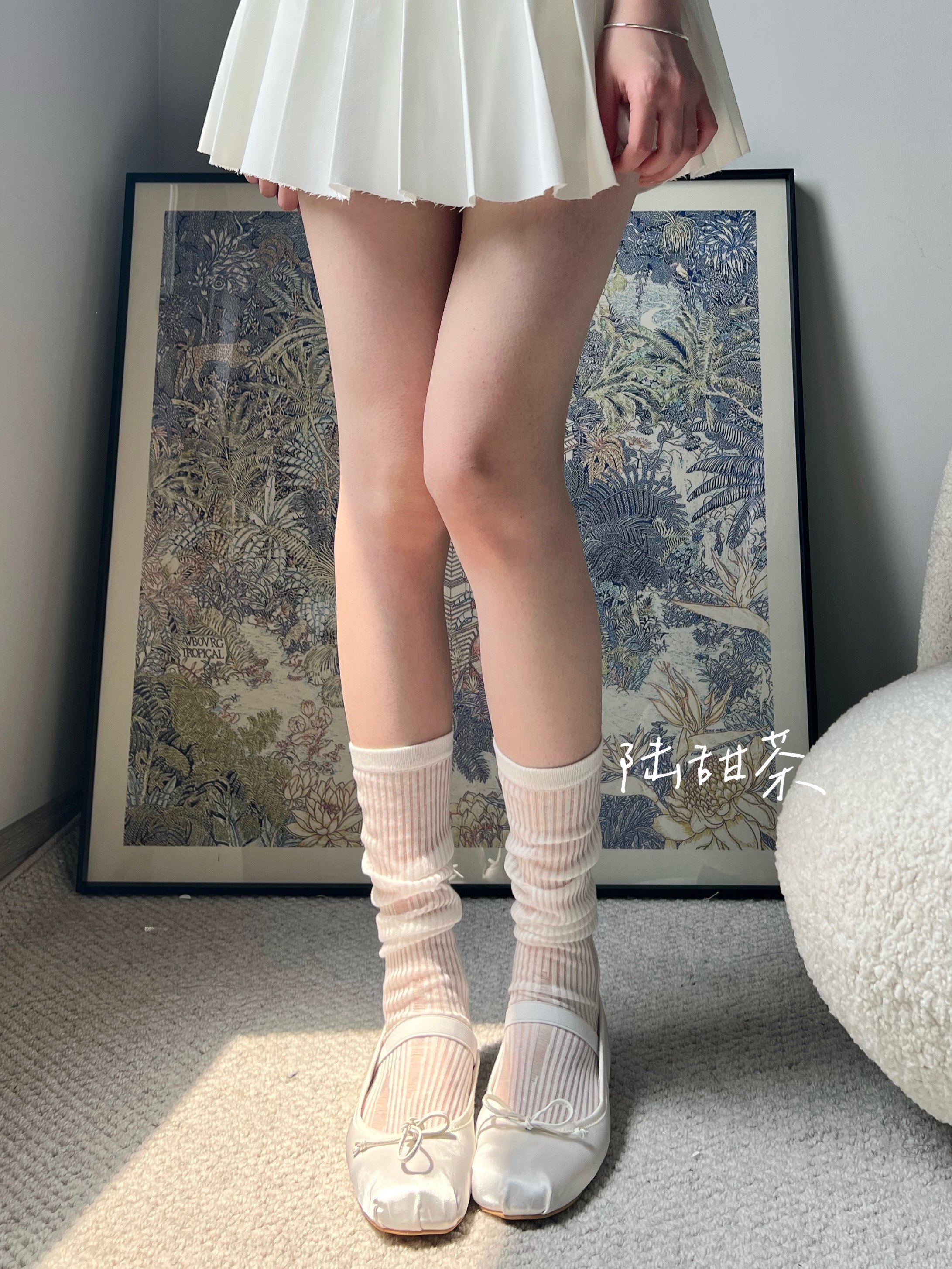 陆甜茶夏薄款jk长筒堆堆袜白色小腿袜女镂空网眼学院风中筒袜破洞,女士内衣/男士内衣/家居服,中筒袜,淘宝优惠券,粉丝福利购,淘宝优惠卷