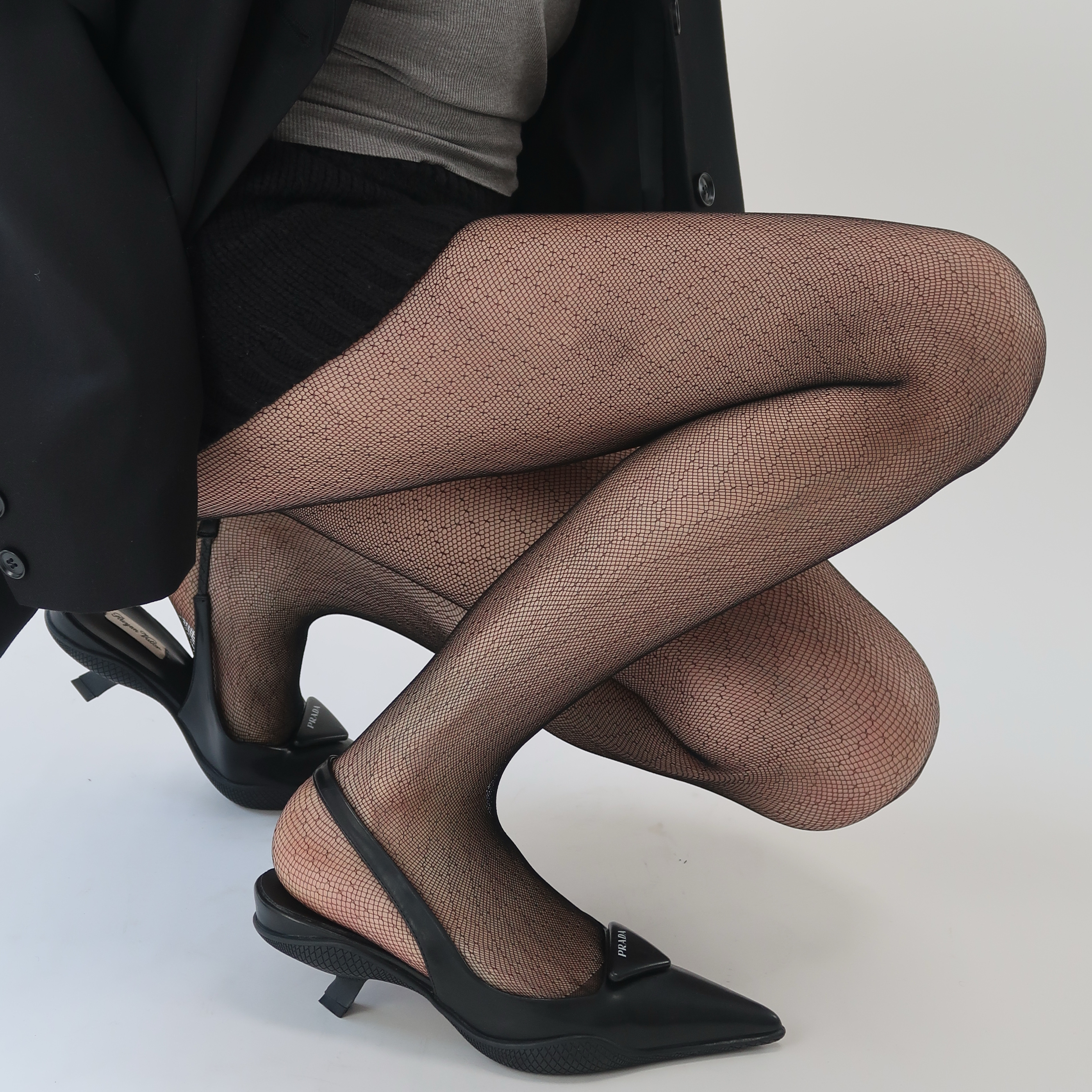 陆甜茶性感网袜无缝暗纹菱格防勾丝透肉丝袜高弹力夏薄连裤袜黑丝