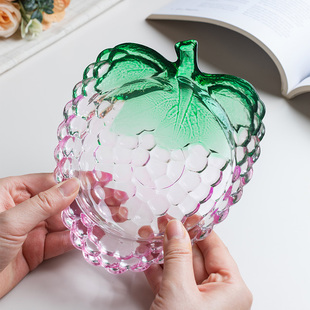 乔迁果盘水果盘零食盘家用客厅茶几盘子瓜子花生干货玻璃果盘网红