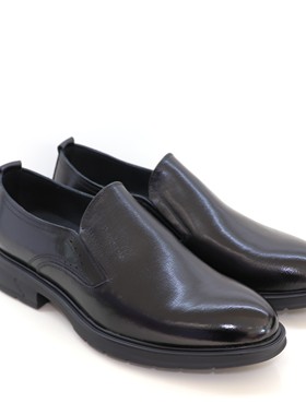 哈森2024年春新款男鞋ms244018牛皮圆头套脚正装舒适轻质发泡底鞋