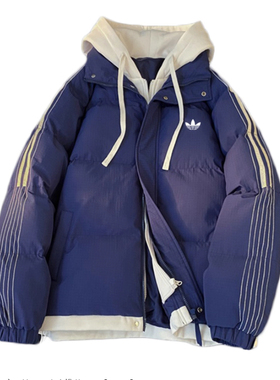 【奥特莱斯一折清仓】反季连帽棉服冬季加绒加厚棉袄多巴胺棉衣男