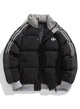 【奥特莱斯一折清仓】反季立领棉服冬季加绒加厚棉袄多巴胺棉衣男