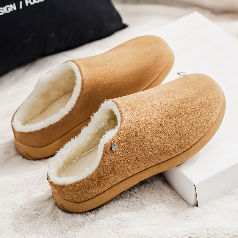 棉拖鞋男冬季外穿一脚蹬加绒保暖毛拖加厚防寒包头小土豆勃肯棉鞋,流行男鞋,软木鞋/勃肯鞋,淘宝优惠券,粉丝福利购,淘宝优惠卷