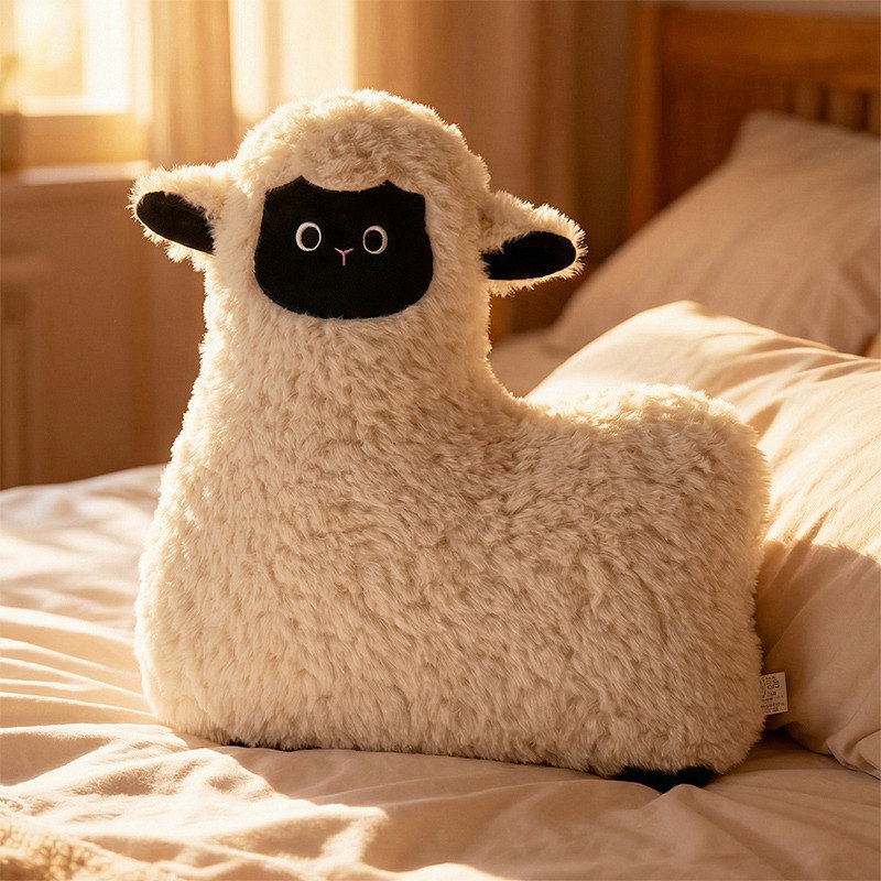 呆萌黑脸小绵羊公仔毛绒玩具可爱小羊抱枕羊年吉祥物玩偶女生礼物