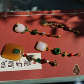 水佩风裳古风玉石压襟挂件旗袍汉服摄影配件饰品