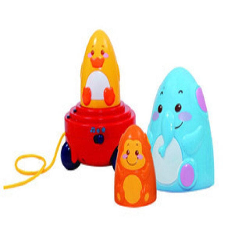新品 英纷 叠叠乐 动物套套杯 带音乐 婴幼儿玩具0721-NL拖拉学步