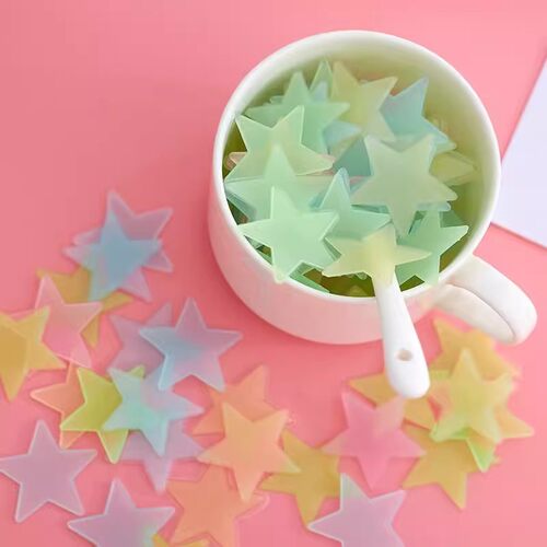 3d夜光星星雪花墙贴房间装饰荧光