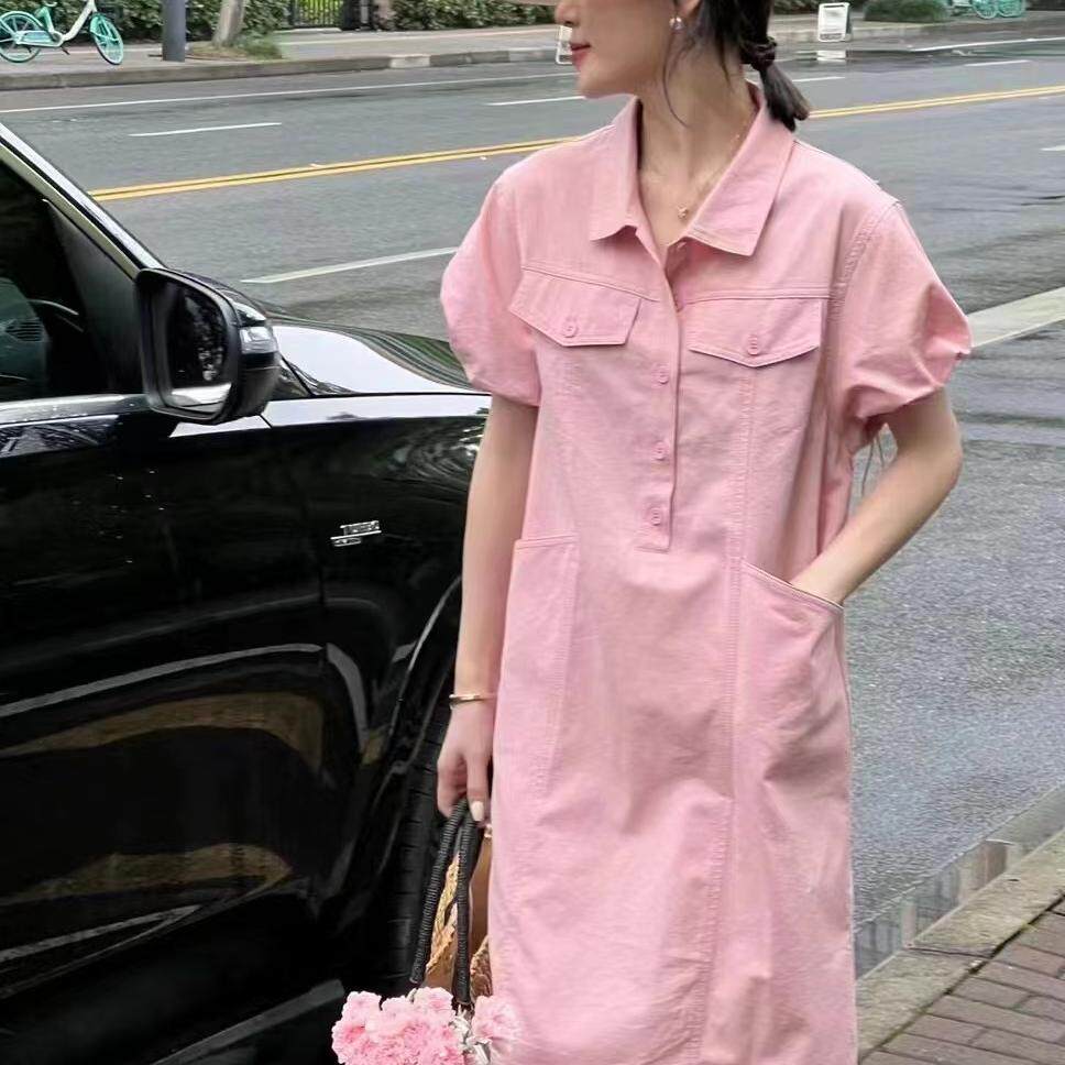 polo领短袖连衣裙夏季新款