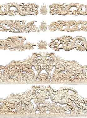 东阳木雕中式龙凤实木制贴花佛龛