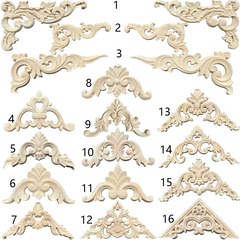 东阳木雕欧式角花实木贴花柜子门花背景墙垭口大花角装饰精品热卖