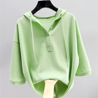 胖mm300斤宽松显瘦短袖卫衣女