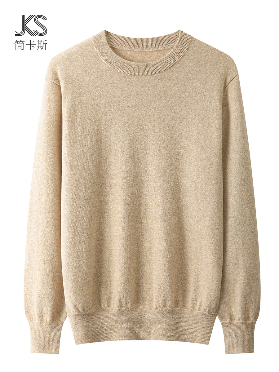 2024 가을 겨울 라운드 넥 캐시미어 스웨터 남성용 100 순수 캐시미어 풀오버 캐시미어 스웨터 남성용 스웨터 솔리드 컬러