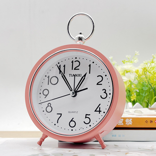可挂墙简约现代闹钟儿童小学生用起床神器床头台式桌面可爱时钟表