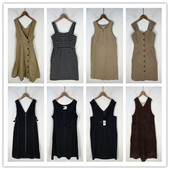 复古着vintage外贸精选学院风甜美系休闲百搭棉布秋冬连衣裙P6601