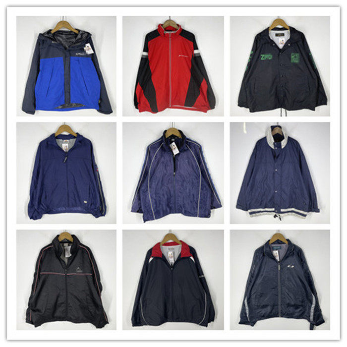 复古着vintage日韩精选学院风森系字母印花冲锋运动风衣外套F3262