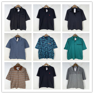 复古着vintage外贸尖货学院风甜美森系纯色渲染条纹T恤上衣 Y2306