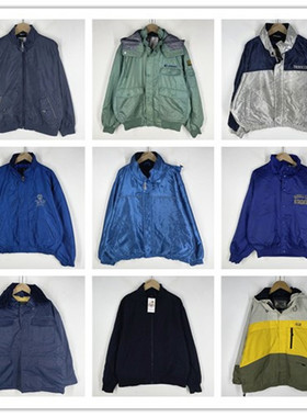 复古着vintage日韩尖货学院风森系纯色拼接字母印花风衣外套F0861