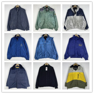 复古着vintage日韩尖货学院风森系纯色拼接字母印花风衣外套F0861