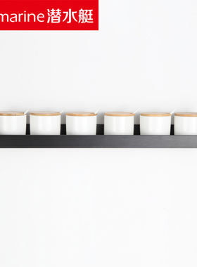 潜水艇LC9厨房置物架/黑色单层托盘/放置调料/60cm长