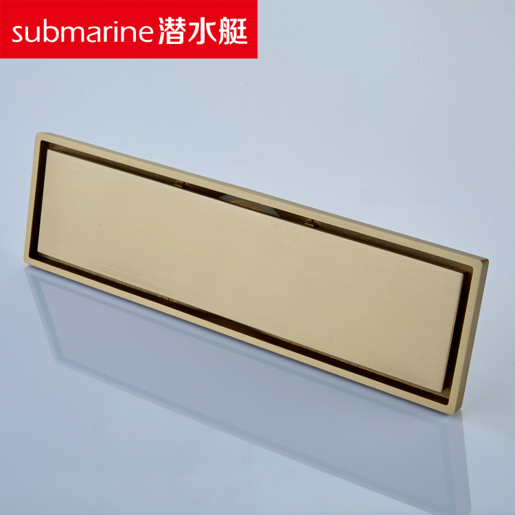 潜水艇JLTKC50-30B金条地漏之金尺镇水 30公分铜原色烤漆拉丝工艺