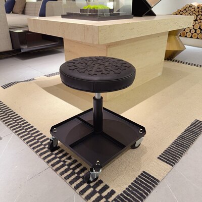 高级朋克风十字架真皮升降圆凳