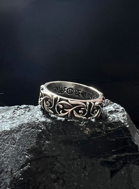 禁欲系正反浮雕925银男士戒指