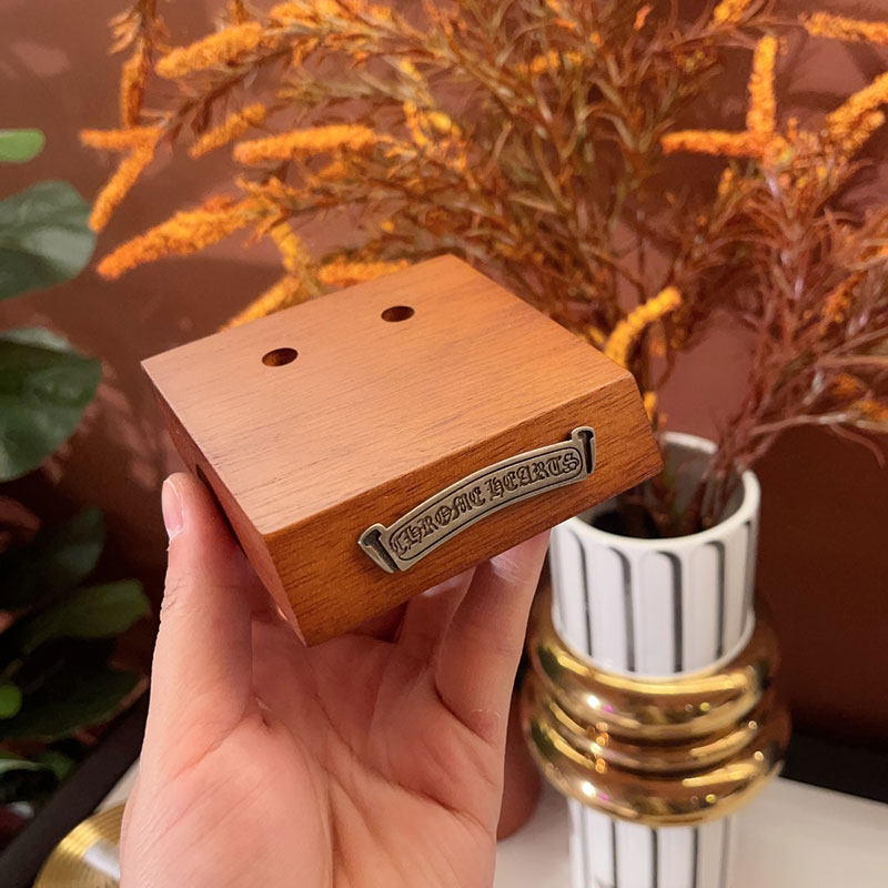 复古实木原色 眼镜架底座 小型橱窗桌面首饰展示台 书房摆件 礼物