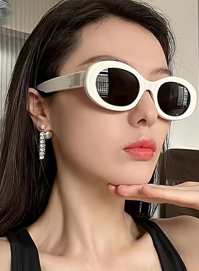 欧美复古猫眼茶色墨镜女高级感遮阳防紫外线太阳眼镜男女潮牌墨镜