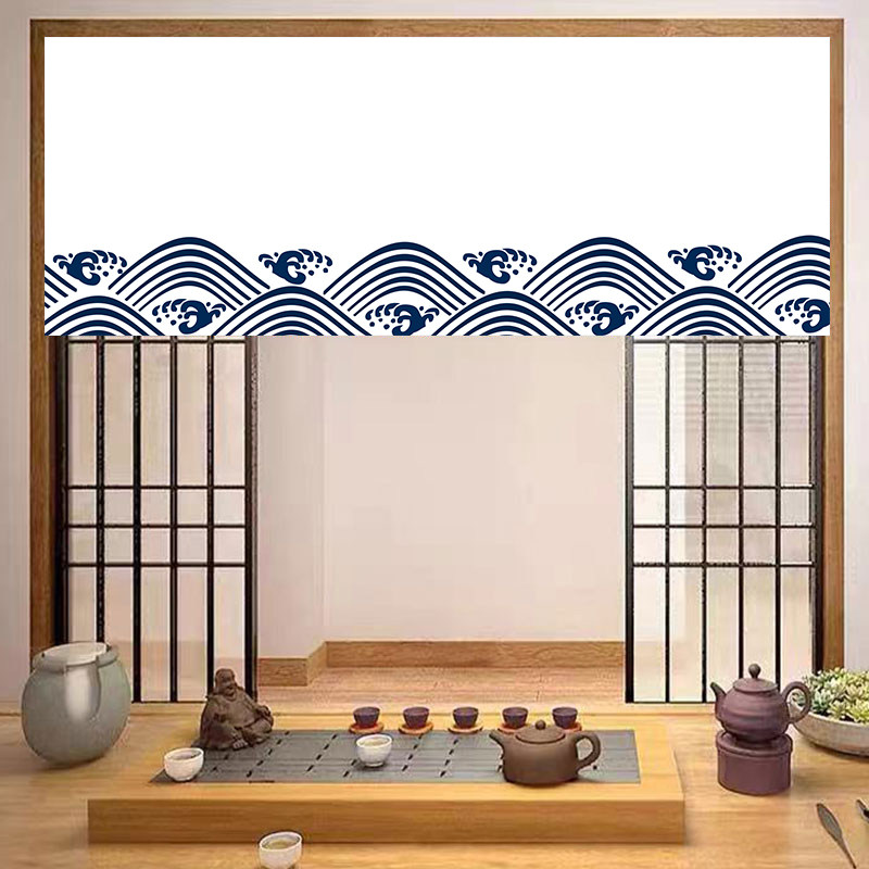 日式门帘店铺装饰门头商用厨房隔断窗横挂帘暖帘整体橱柜遮挡布帘
