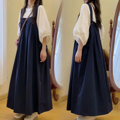 大码胖MM休闲套装女春夏新款宽松遮肉显瘦五分袖T恤连衣裙两件套