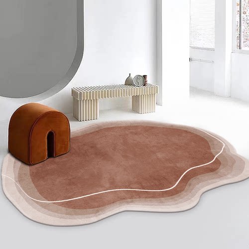 爱唯尔客厅日式侘寂风羊羔绒地毯