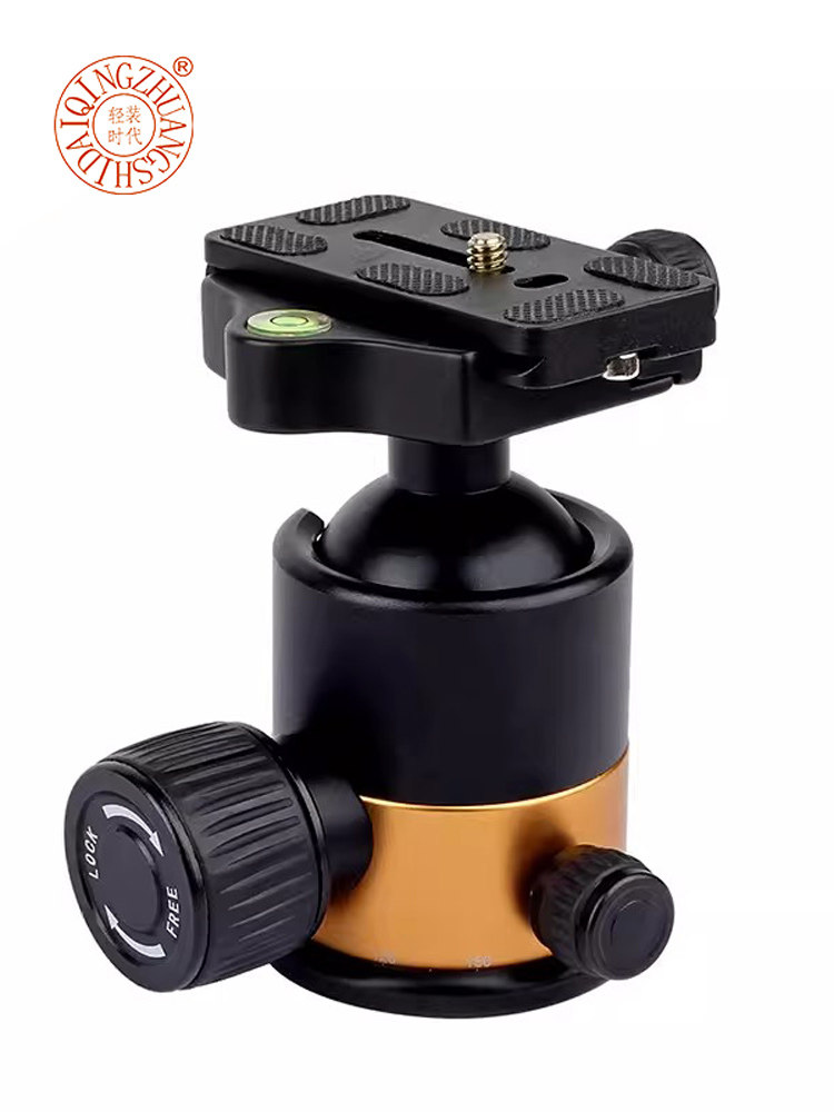 경량 시대 Q10 구형 이중 레벨 카메라 헤드 금속 트랙 댐핑 삼각대 구형 헤드