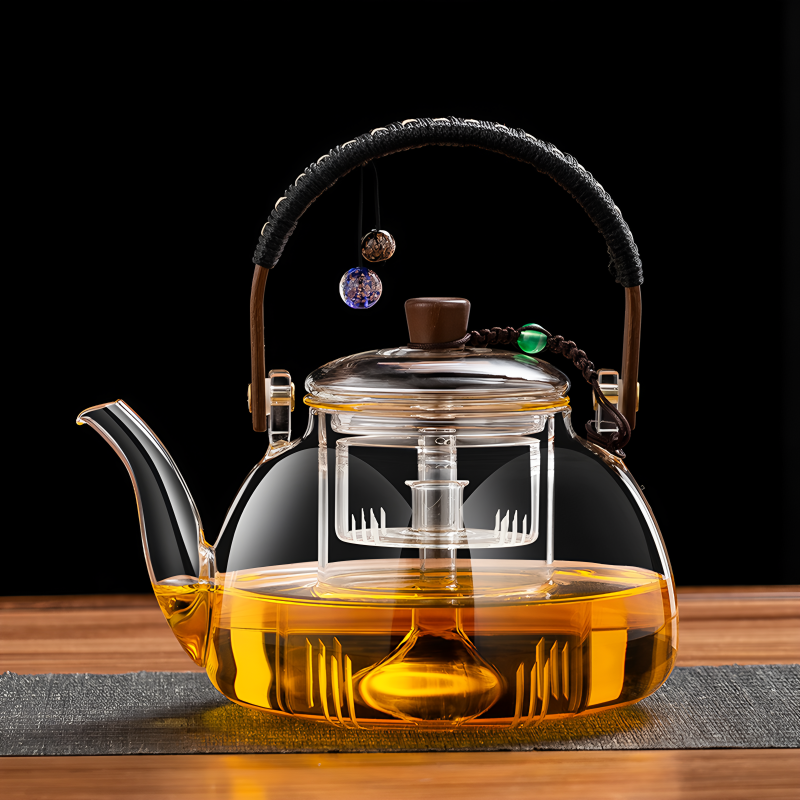 加厚防爆蒸煮两用玻璃茶壶煮茶器
